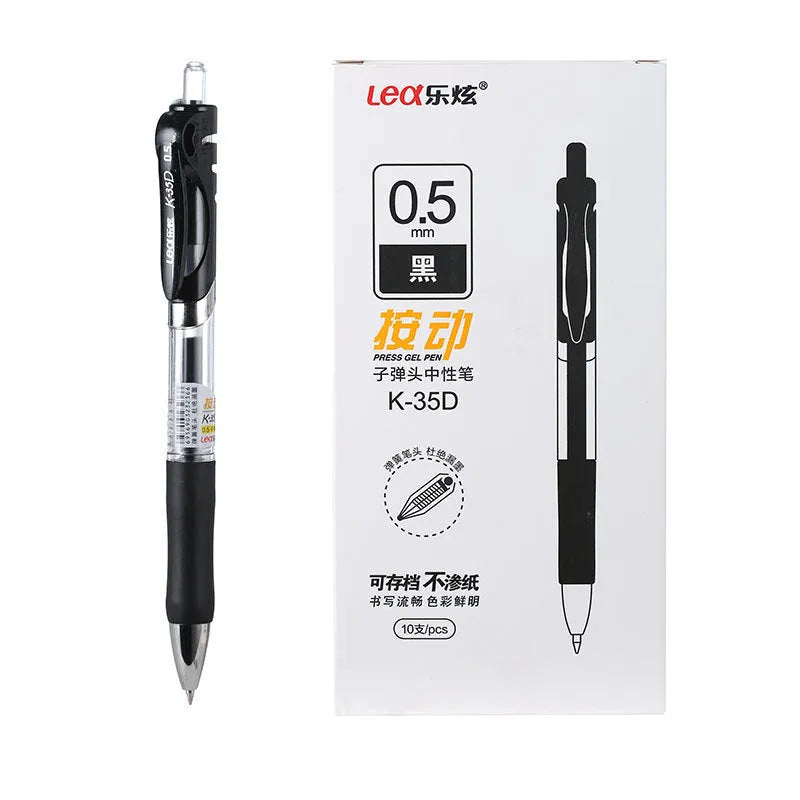 K-35D gel pen with rubber grip and 0.5mm tip in four colour options