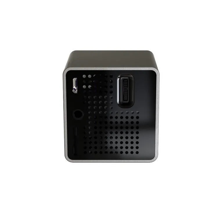 P1+ pocket DLP projector with Wi-Fi and battery, 46x47x48 mm, black finish