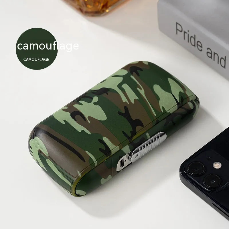 Cigarette case charging lighter in plastic with USB rechargeable, black colour, thick design