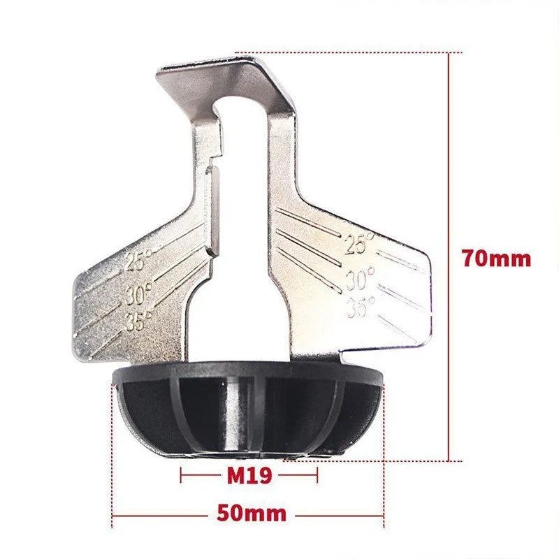 Silver metal electric chain grinder accessory for band saw blades with 20mm length measurement