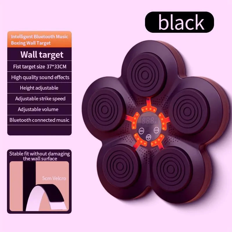 Freestanding ABS boxing target for children and adult training, shown with optional adult or children's gloves.