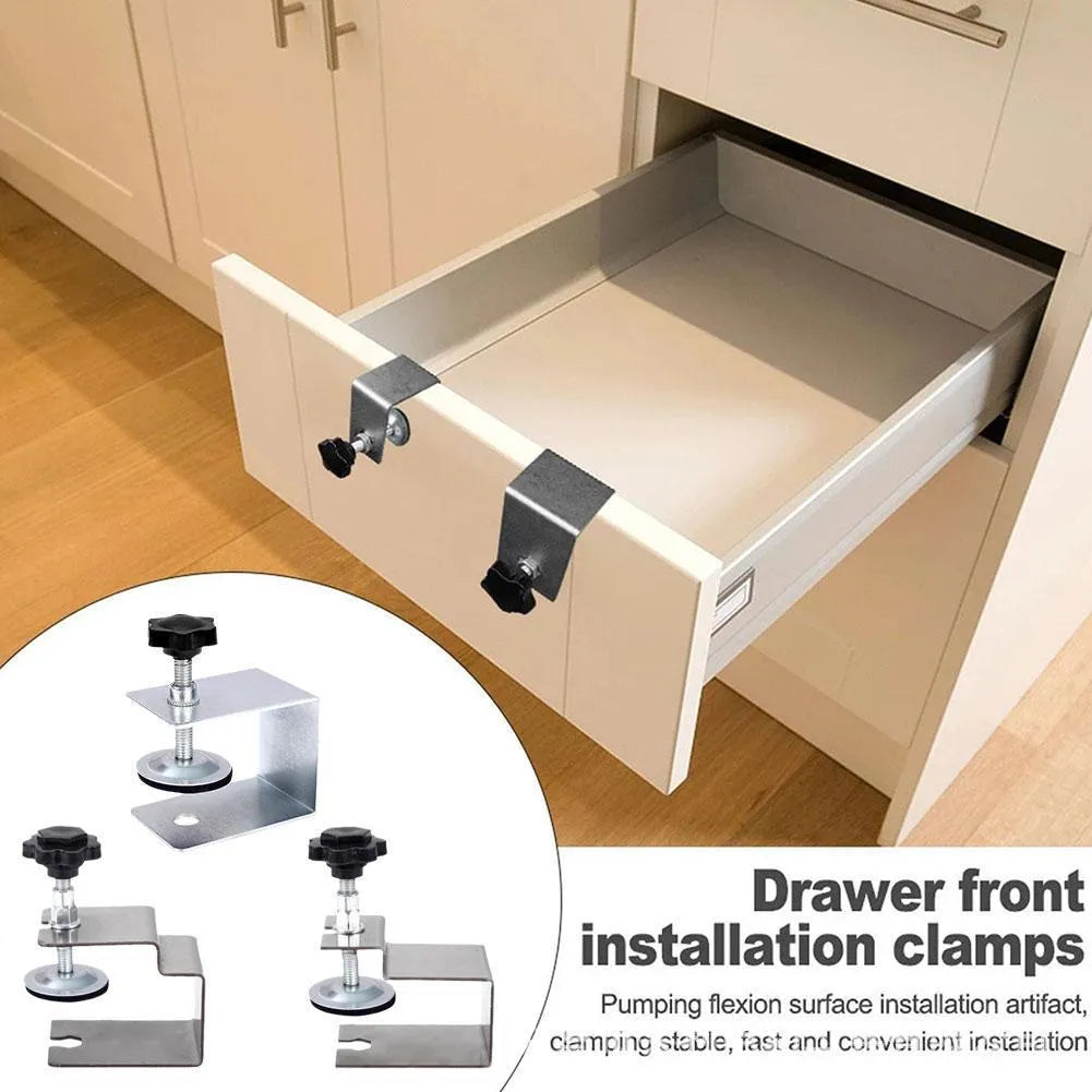 Stainless steel or galvanised drawer panel fixing clip for wood boards.
