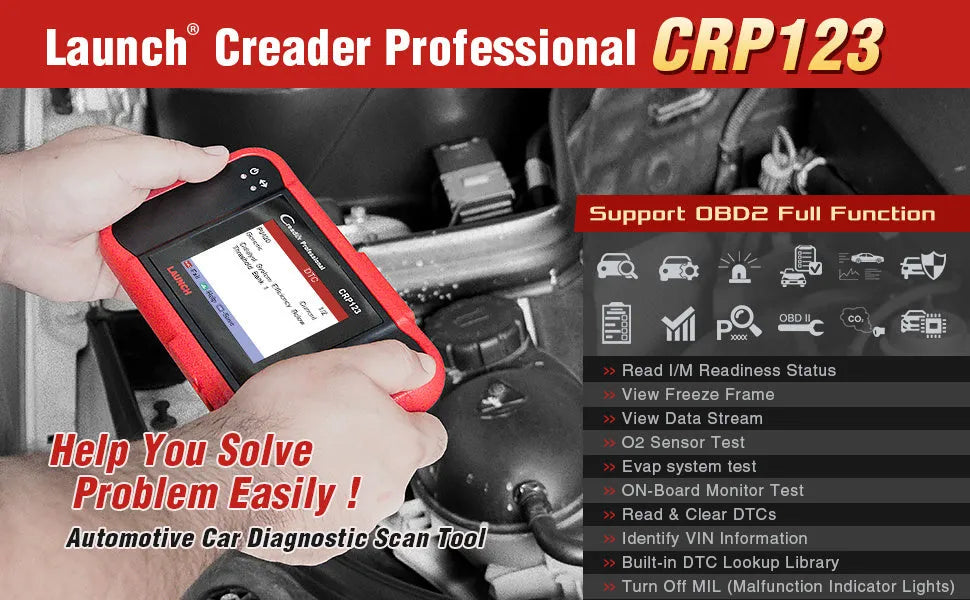 CRP123 automobile fault detector diagnostic equipment with main machine, cables, card reader and user manual