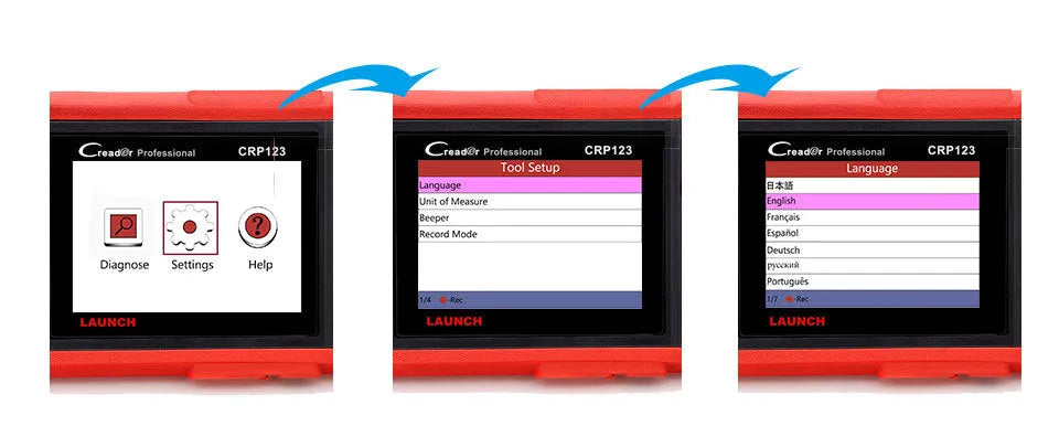 CRP123 automobile fault detector diagnostic equipment with main machine, cables, card reader and user manual