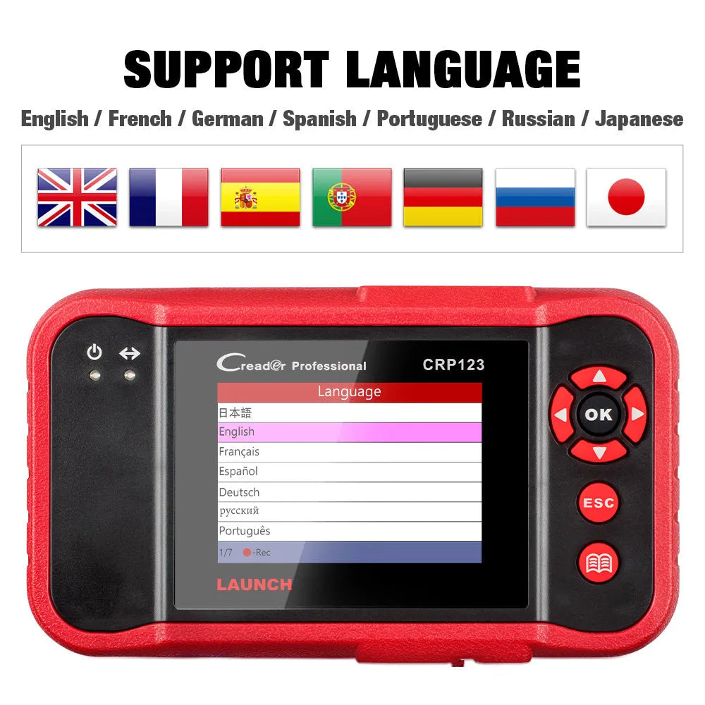 CRP123 automobile fault detector diagnostic equipment with main machine, cables, card reader and user manual