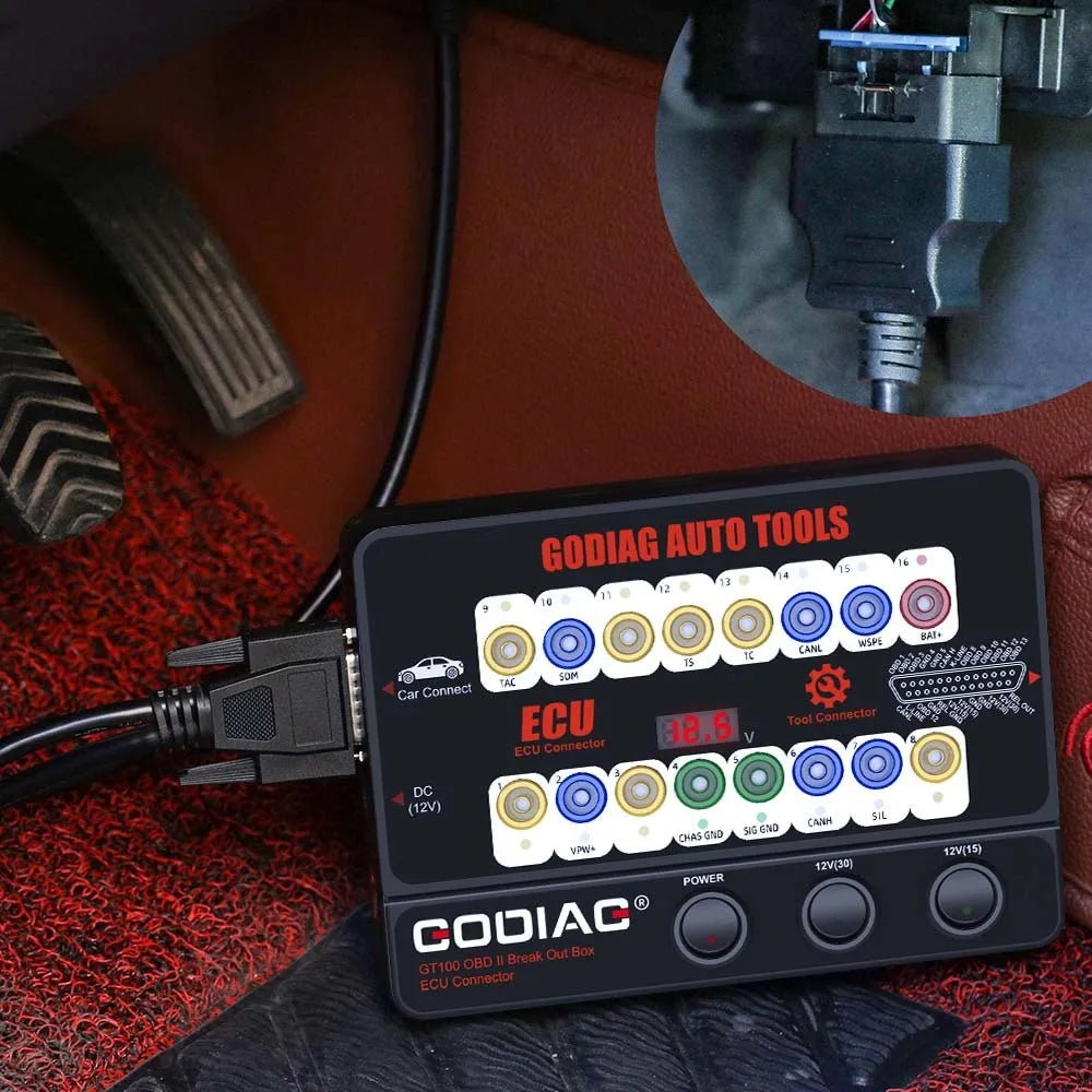 GT100 communication protocol tester with universal connection ports, compact size 23.3cm x 18.3cm x 7.2cm