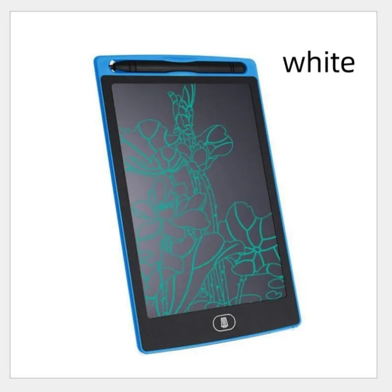 Plastic electronic writing board LCD drawing tablet for children in black, white, red, green colours
