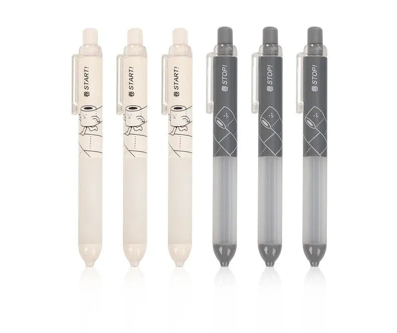 Black and white 0.5mm automatic pencils with a soft cloud grip on the barrel.