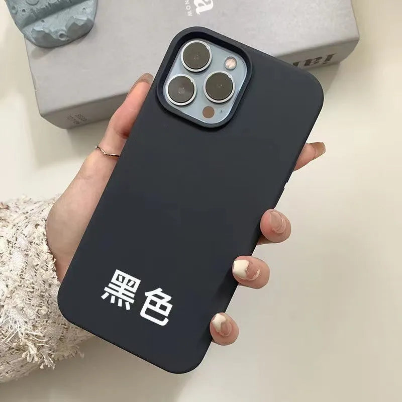 Liquid silicone phone case for iPhone 14 in antique white, drop-resistant, anti-fingerprint