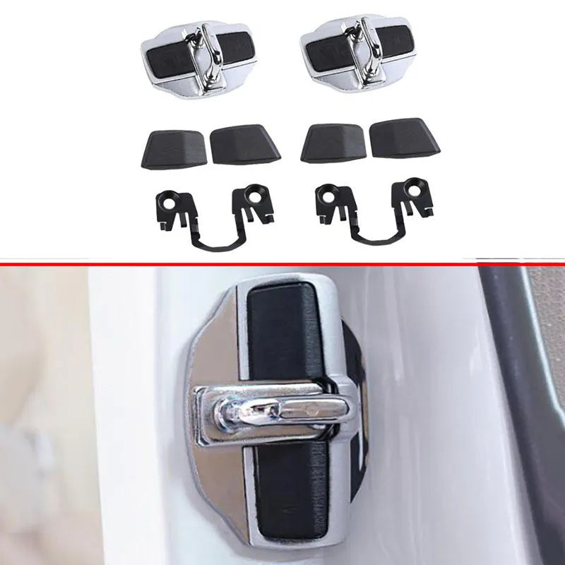 Toyota Prius 2023 TRD door lock cover in silver with 3M adhesive backing for paint protection