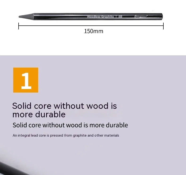 Carbonized Pencil Suit set showing 6 graphite and 3 carbonized pencils on suction card packaging.