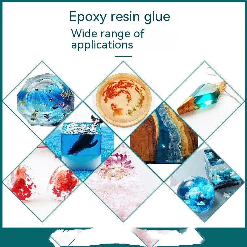 1kg epoxy resin crystal glue bottle with hard and soft formulation options for DIY crafts