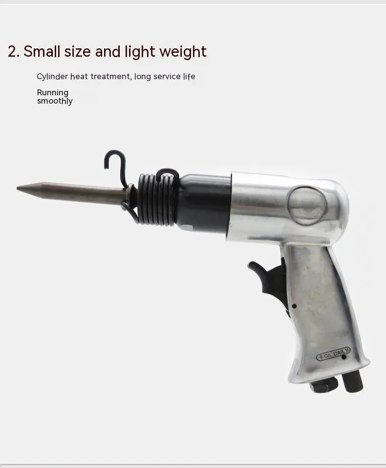 150mm long steel air hammer chisel head for rust removal and brake pad work.