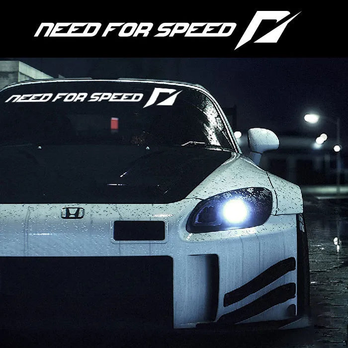 Need For Speed long white vinyl car stripe sticker for windscreen or window