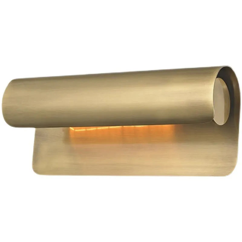 Modern simple copper wall lamp with warm light, 26cm or 50cm length, low voltage