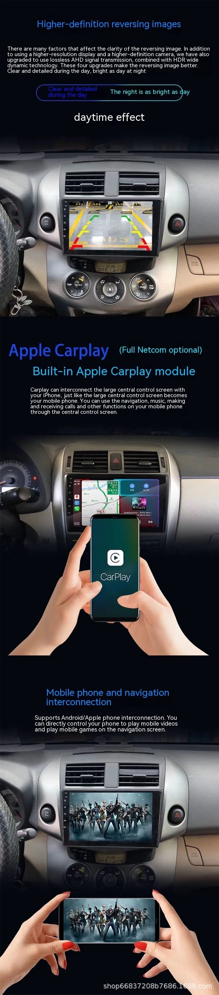 9-inch Android car stereo touchscreen with manual air conditioning controls for Fox vehicles.