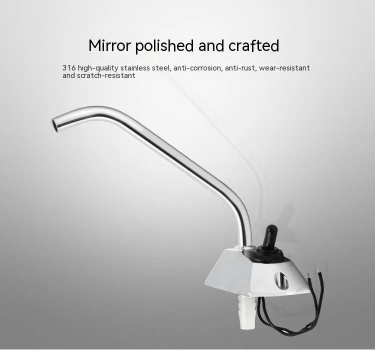 316 stainless steel electronic control rotating faucet for RV with 9mm connections