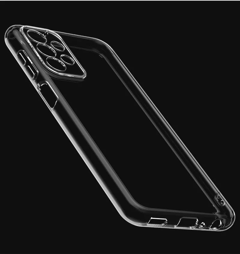 Transparent TPU phone case for Samsung with shockproof fine hole design and all-inclusive cover
