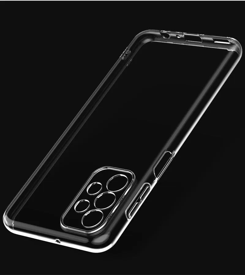 Transparent TPU phone case for Samsung with shockproof fine hole design and all-inclusive cover