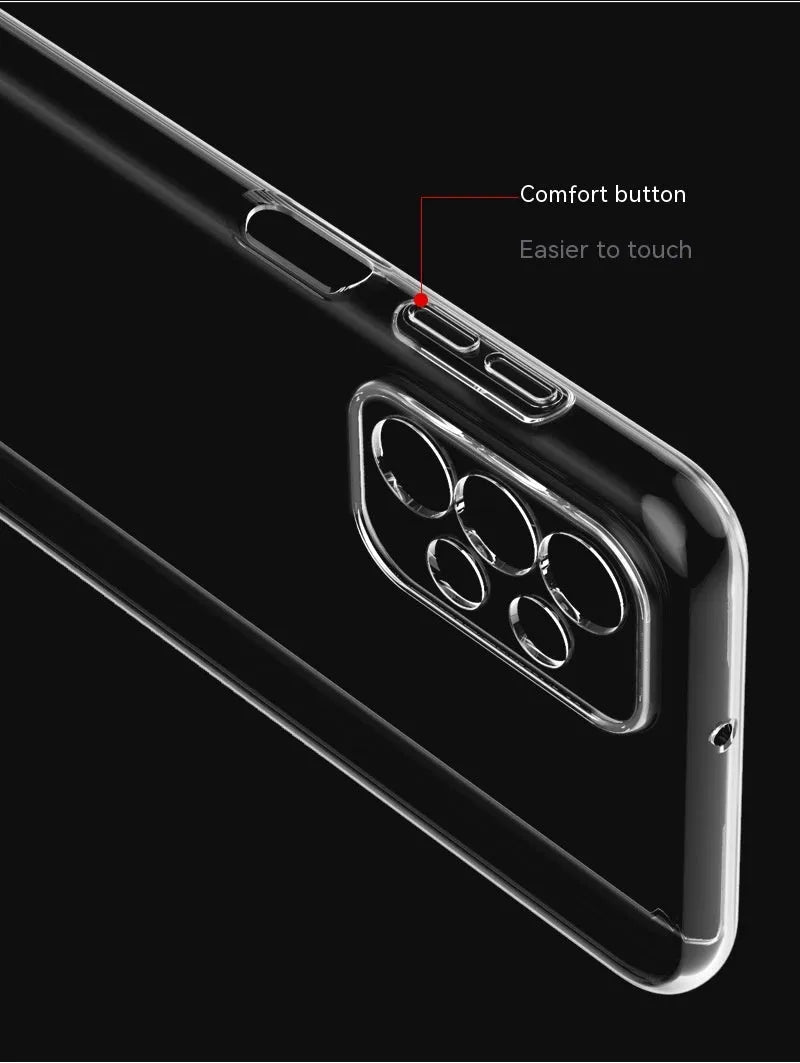 Transparent TPU phone case for Samsung with shockproof fine hole design and all-inclusive cover