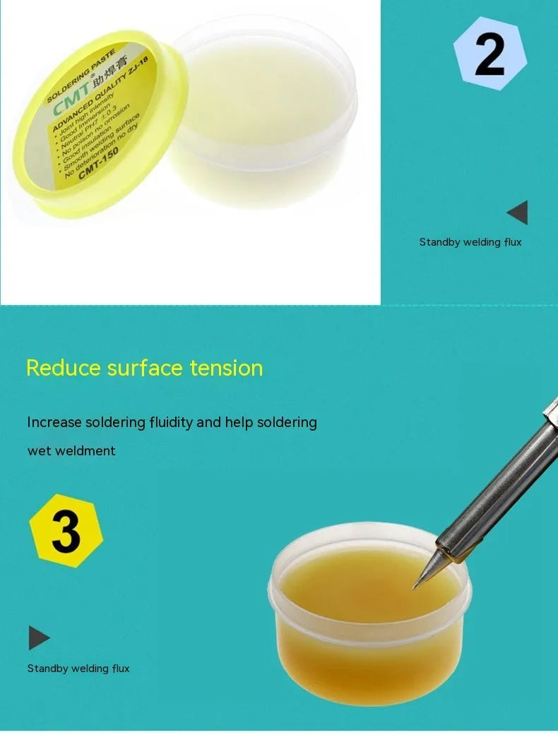 CMT high purity rosin soldering flux paste in jar for electric soldering iron