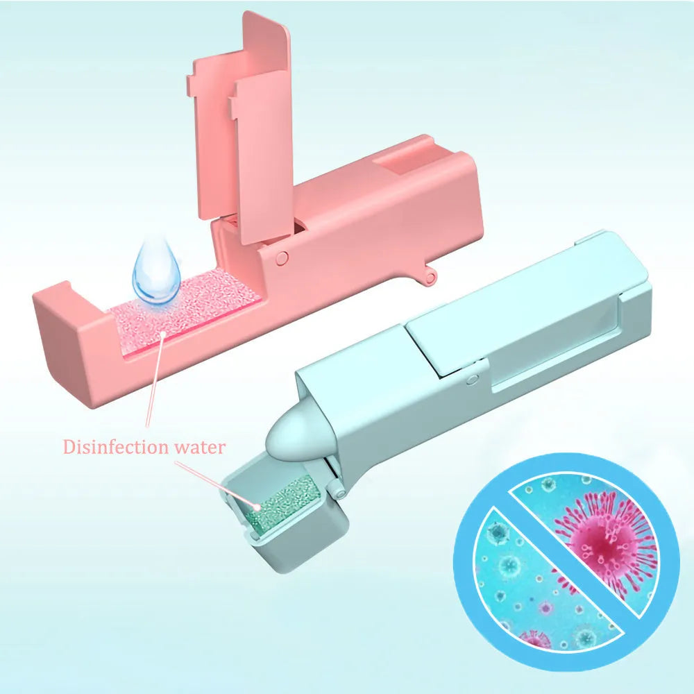 Plastic door opening tool, 11.5 x 2.5 x 3 cm, blue and pink, for epidemic prevention