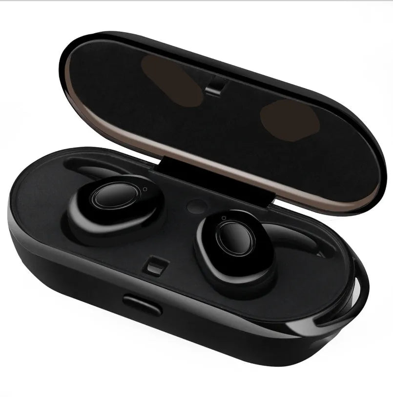 CSR Air-tws black wireless in-ear Bluetooth sports headphones with charging case