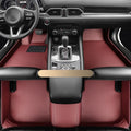 Mazda CX5 full surround genuine leather floor mat in beige colour, single layer design for driver side