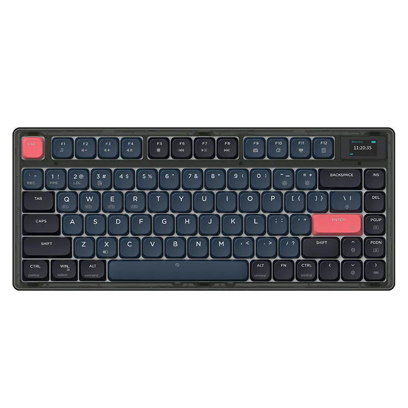 AJAZZ AK832PRO three-mode mechanical keyboard with colour screen and RGB lighting in green or tea colour