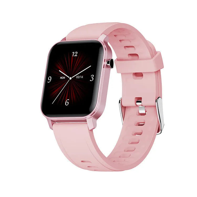 M2 smart bracelet watch with colour screen and black silicone wristband on a wrist.