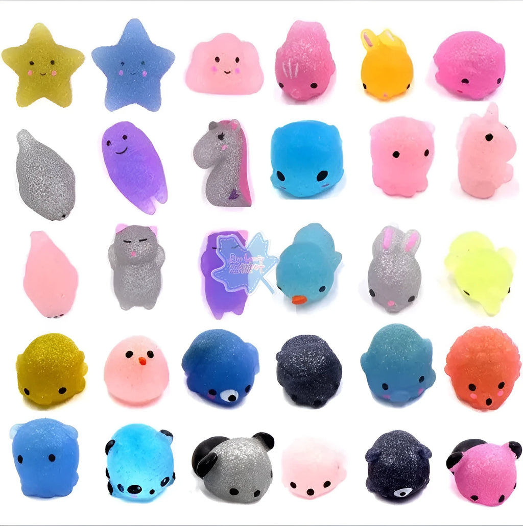 Mini animal toys TPR material, random styles, 16 pack bulk