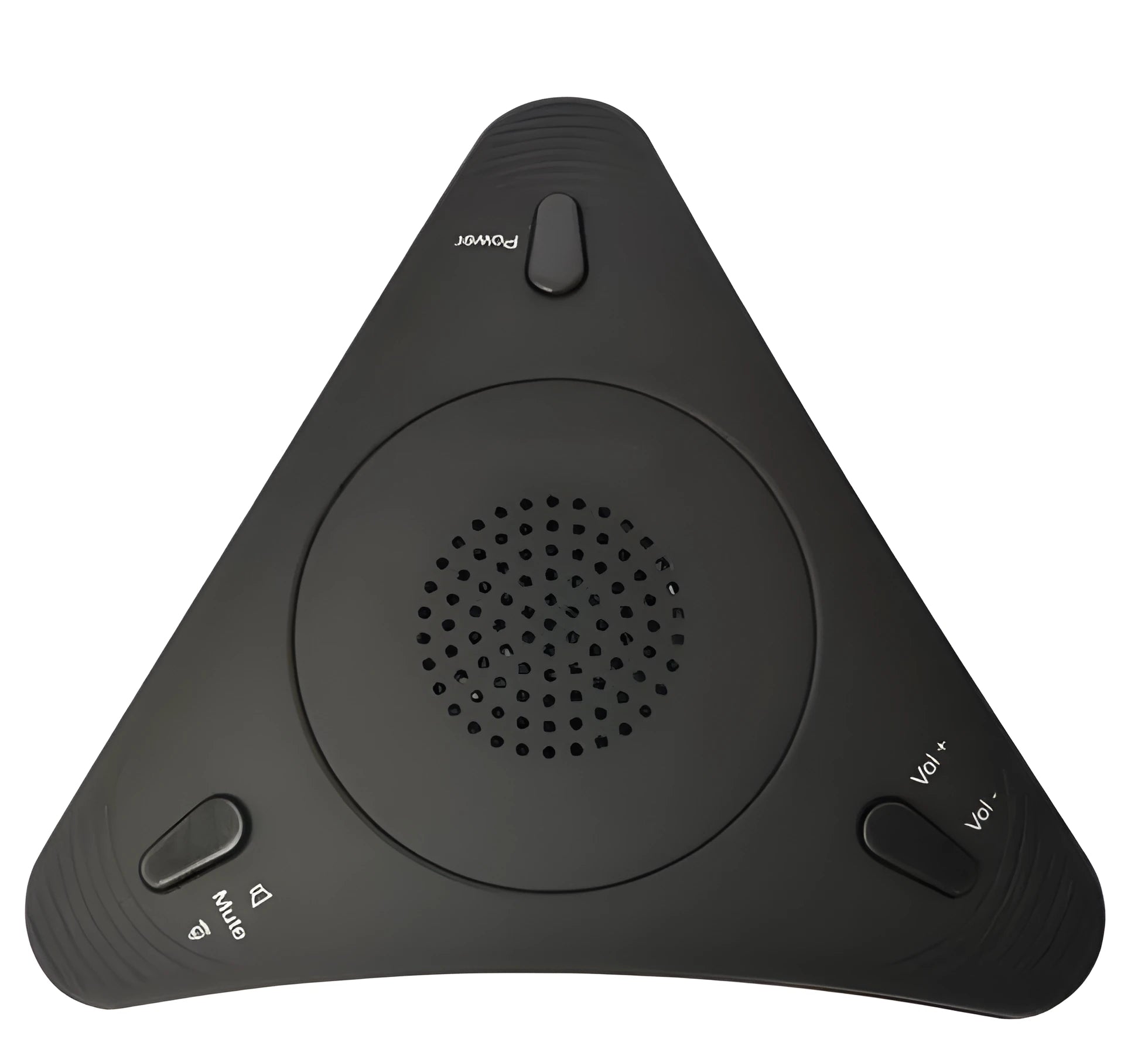 Black omnidirectional USB conference microphone with echo cancellation and noise reduction