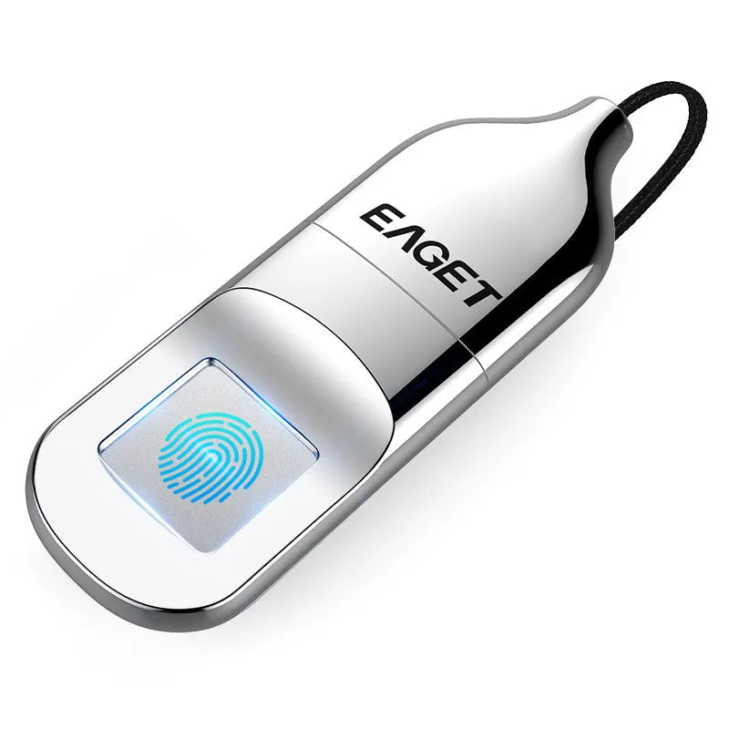 Fingerprint encryption metal USB 2.0 flash drive in 32GB 64GB capacity