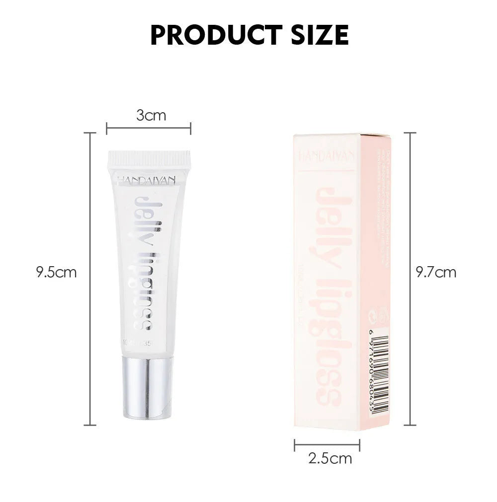 Jelly glass mirror moisturising lip gloss in colour Cherry Blossom, 10ml tube with applicator