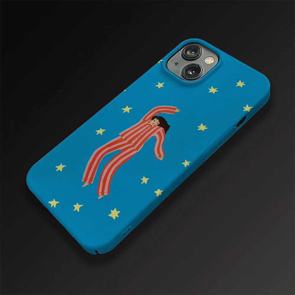 Blue Feilin magnetic phone case with funny cartoon illustration for iPhone models 11 through 16