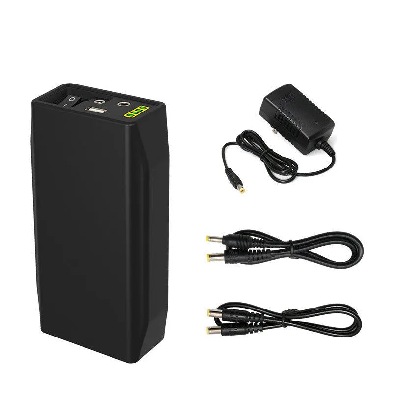 LF4100 compact black 12V lithium iron phosphate battery with charger and cables