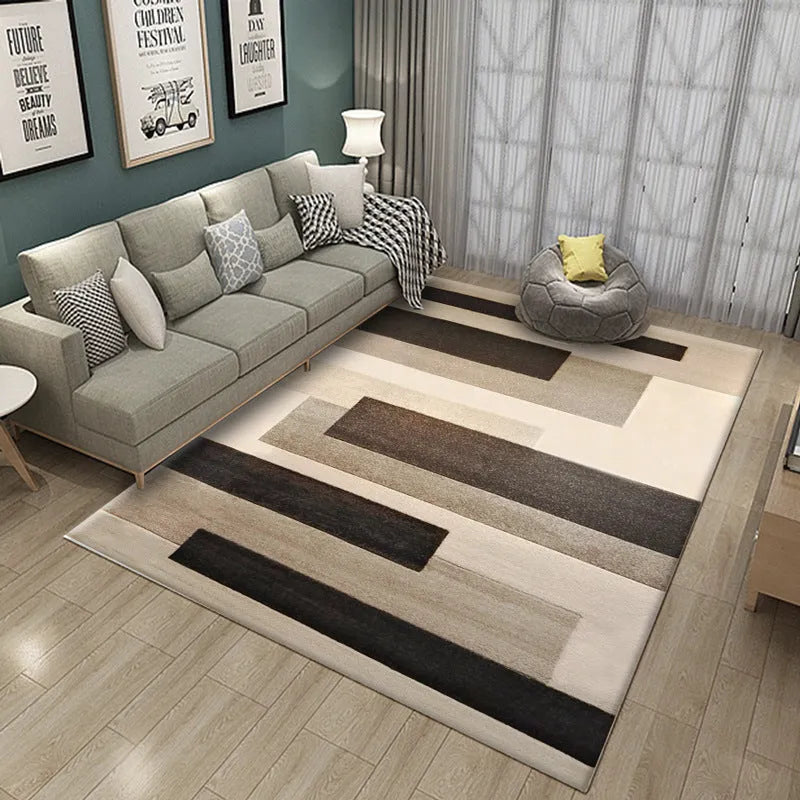 Nordic rectangle carpet 120x160CM in crystal velvet super soft fabric for living room or bedroom floor