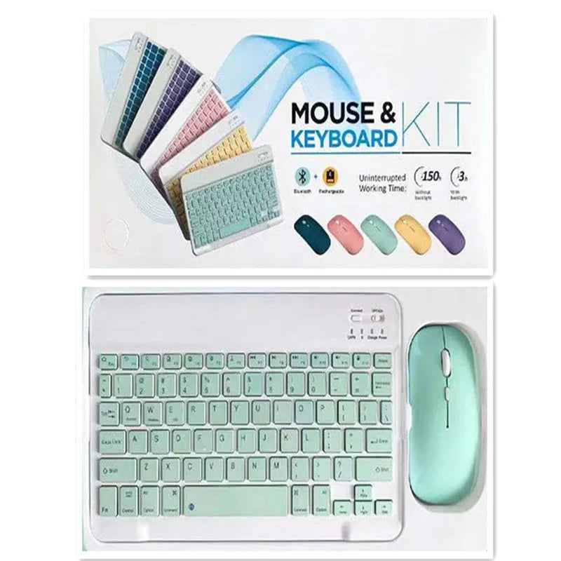 10-inch Bluetooth keyboard and wireless mouse set in selected colour with TY-C interface and USB linker