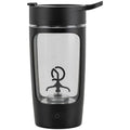 Portable automatic blender cup in black, blue, pink or white, showing 650ml capacity and compact size