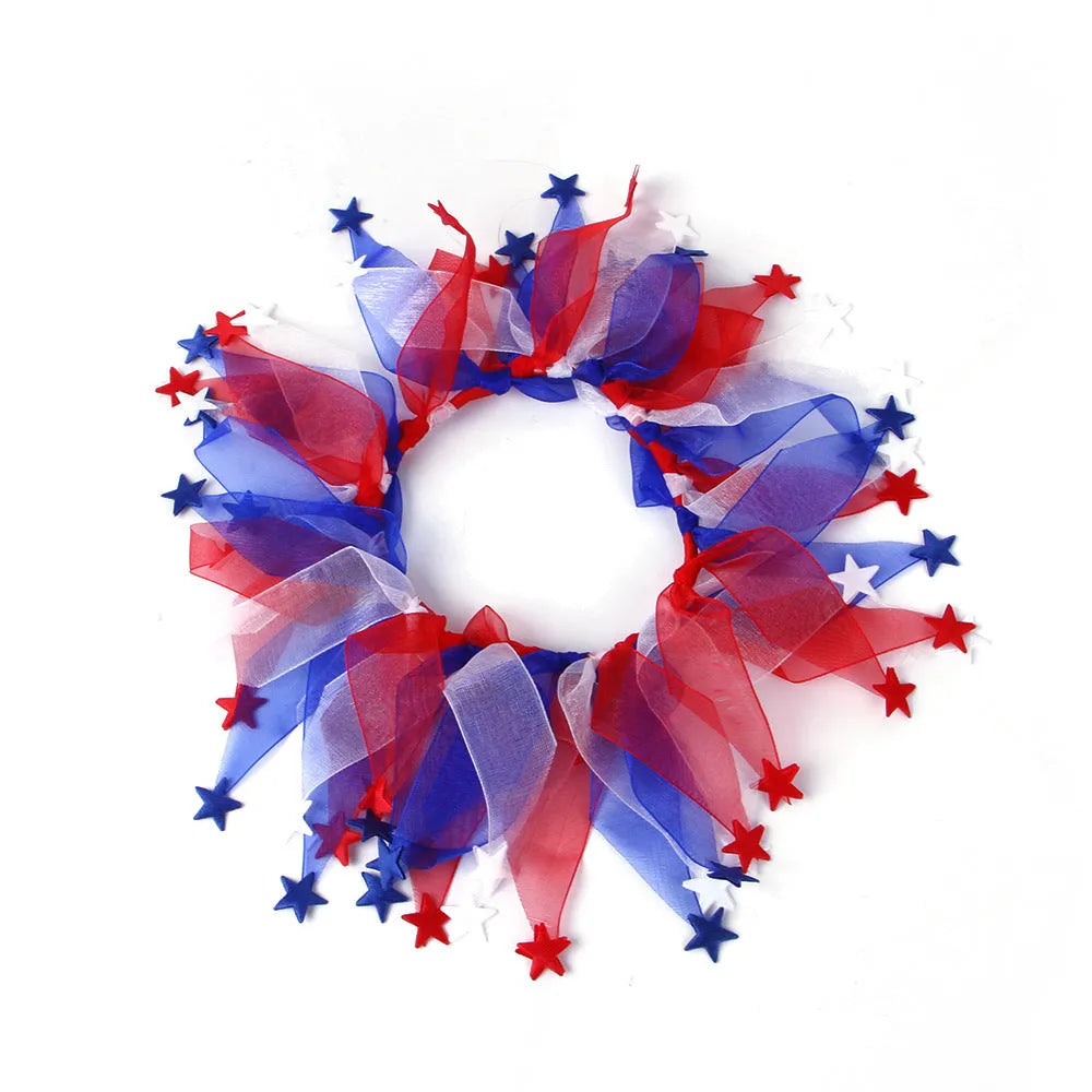 Tie-dye pattern pet collar in Christmas and Halloween colours with cloth material