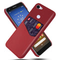 Solid colour leather back case for Google Pixel smartphone on a table