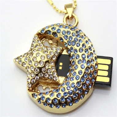 Silver Jewelry Xingyue metal USB flash drive with a standard USB Type-A connector.