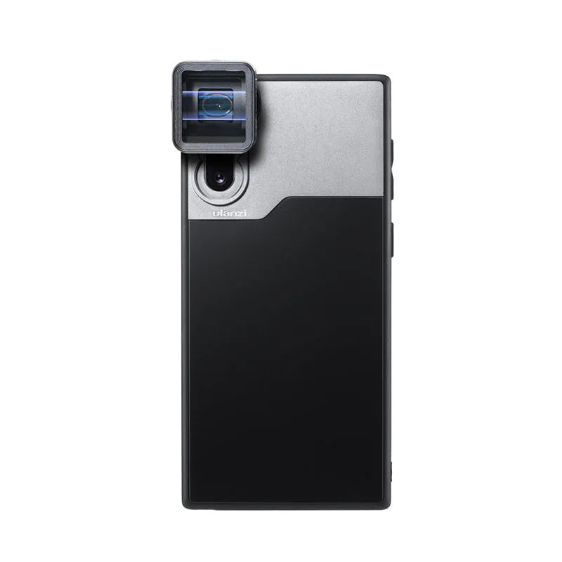 Samsung NOTE10 Plus black phone case with decorative DSLR lens shell made of PC aluminium TPU