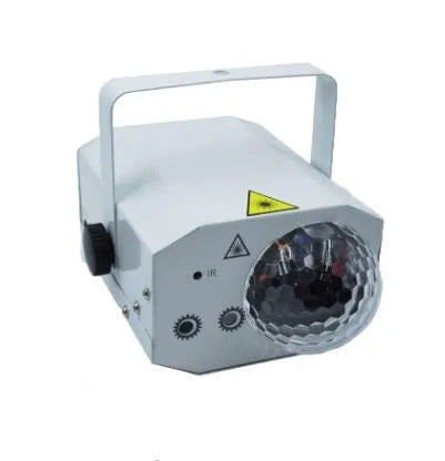 Black or white LED laser magic fan stage lighting equipment with dual laser beams and RGB LEDs