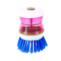 Soap dispensing palm brush 5.5cm diameter 7cm length PP plastic for kitchen hand cleaning