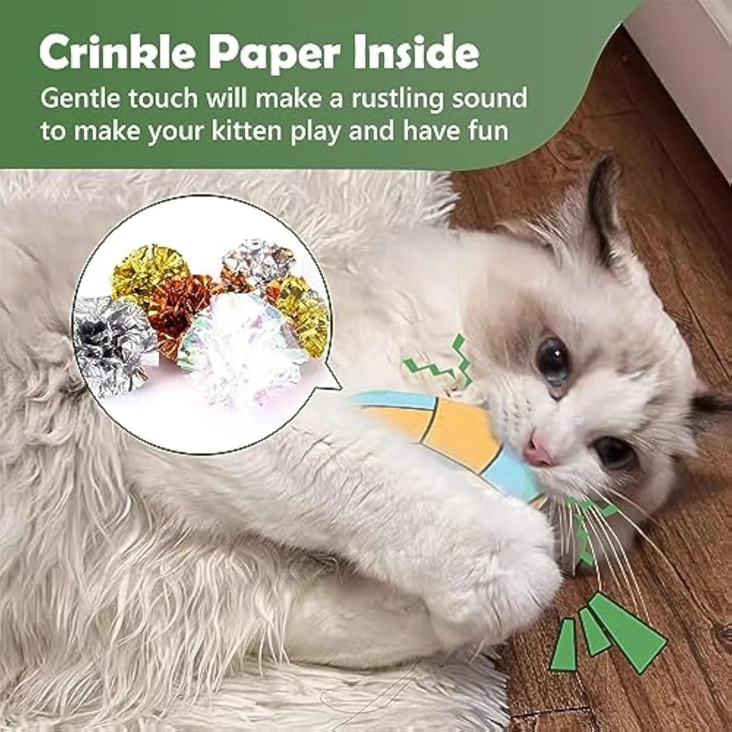 Plush catnip flying disc toy with basketball pattern featuring crinkle sound interior