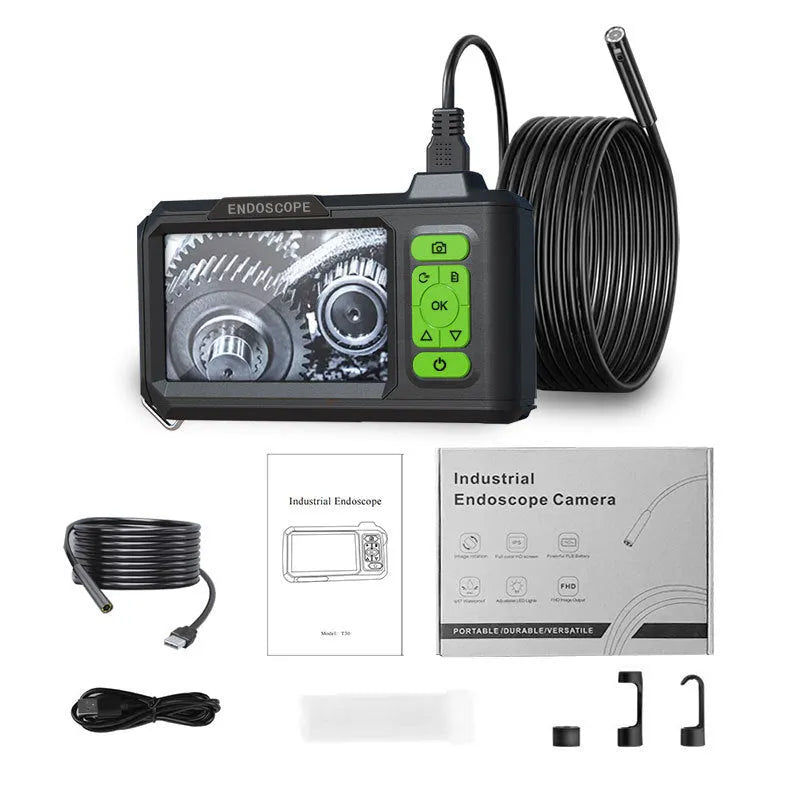 4.3-inch IPS screen endoscope with 8mm lens and 5m hard wire for auto inspection