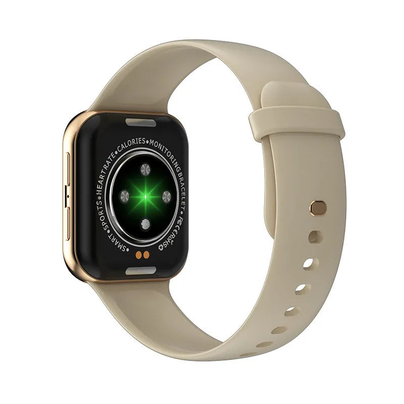 ck68 body temperature Bluetooth smart watch with 1.54-inch screen, aluminium alloy shell and silicone strap, black colour