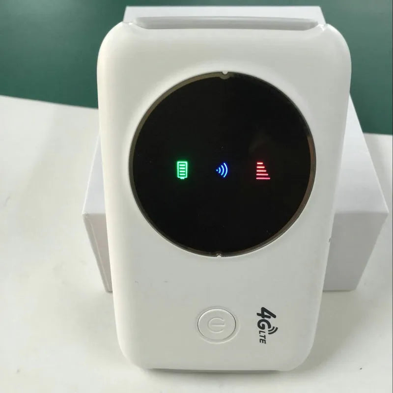 White 4G wireless mini router with dual-band 5G support for SIM cards