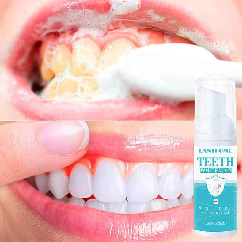 Teeth whitening mousse oral cleaning foam 50ml for adults